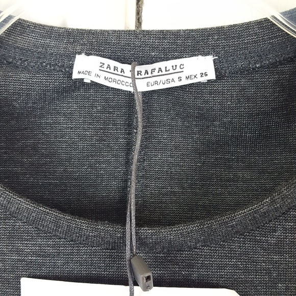 Zara Trafaluc Heathered Gray Bell Sleeves Dress S - Picture 2 of 7